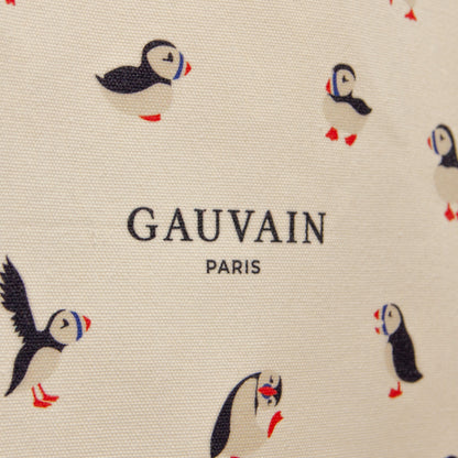 Gros plan sur la toile de coton 360 g/m² du tote bag Gauvain Paris