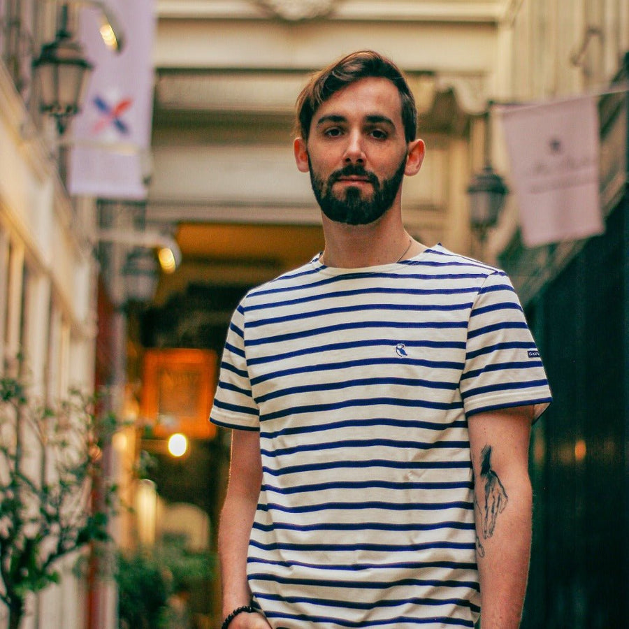 Marinière Originale manche courte - Homme Ecru - Gauvain Paris